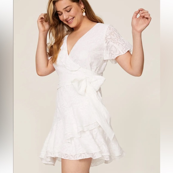 Tanya Taylor White Floral Bianka Silk Dress 6 RTR - Picture 4 of 14